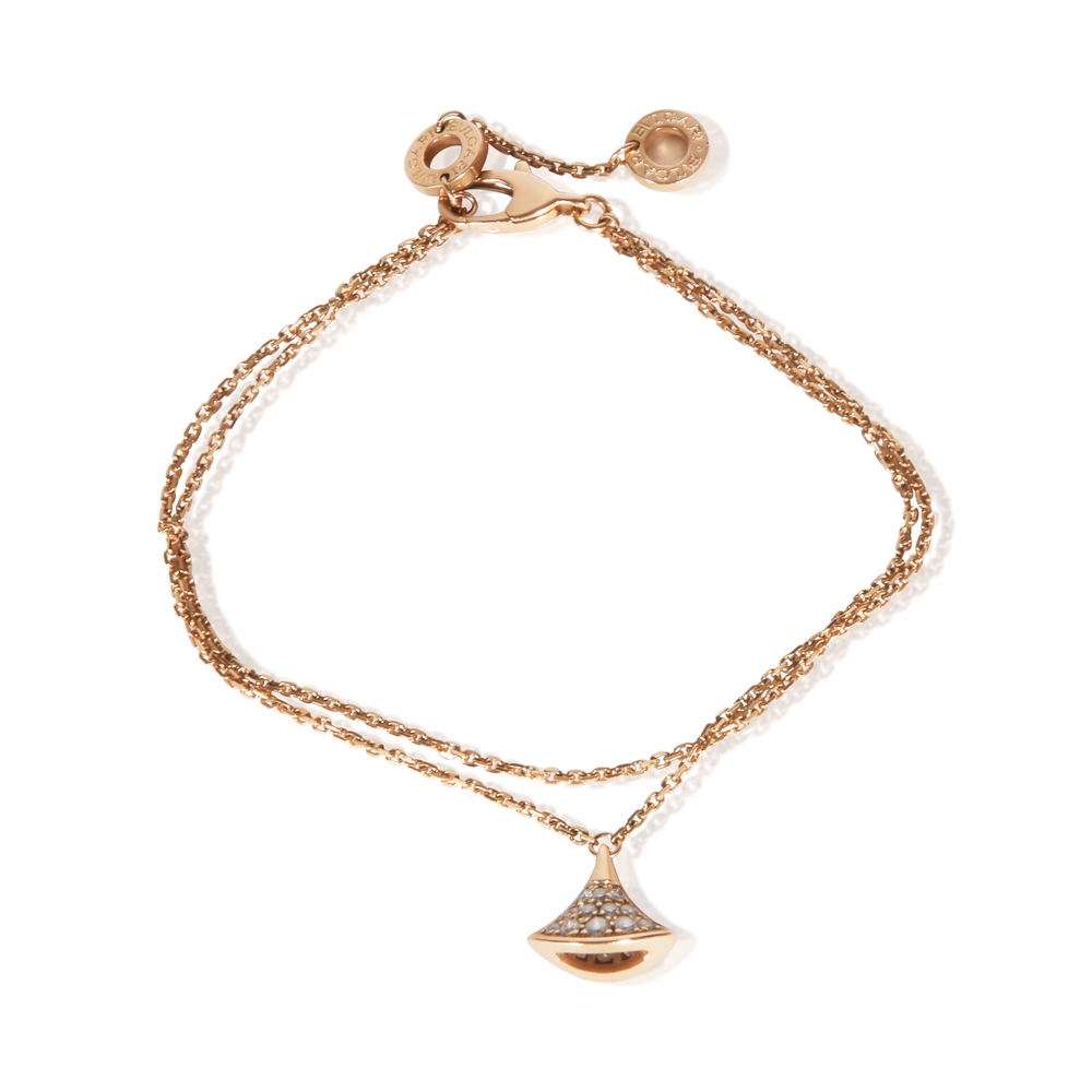 BVLGARI Rose Gold Diamond Diva's Dream Bracelet